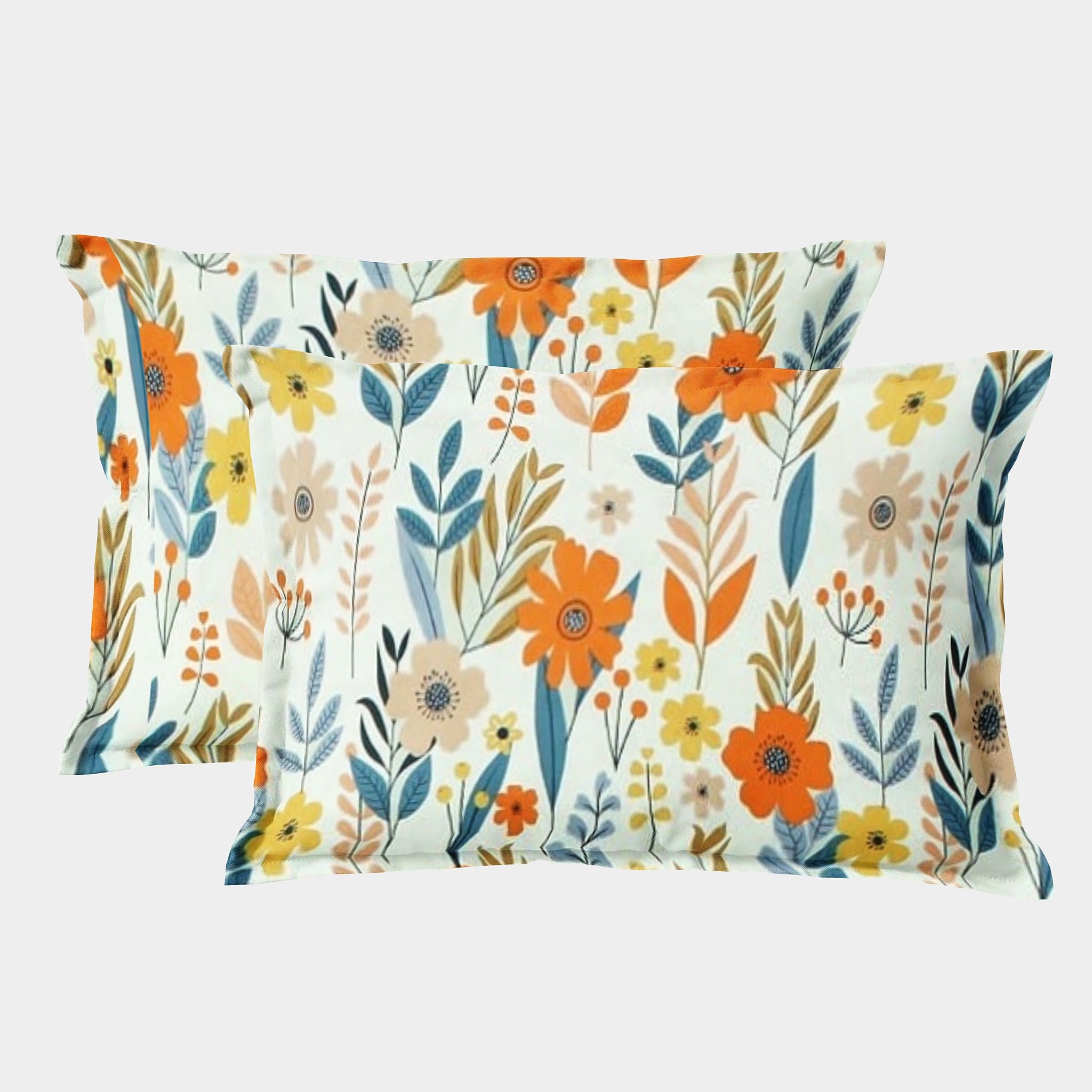 Printed Floral Set of 2 Pcs Pillow Cover - Multicolor