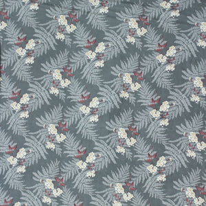 Cotton Floral Print 210 TC Flat Bedsheet In Grey At Best Prices