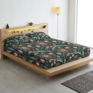 Cotton Floral Print 210 TC Flat Bedsheet In Multicolor At Best Prices