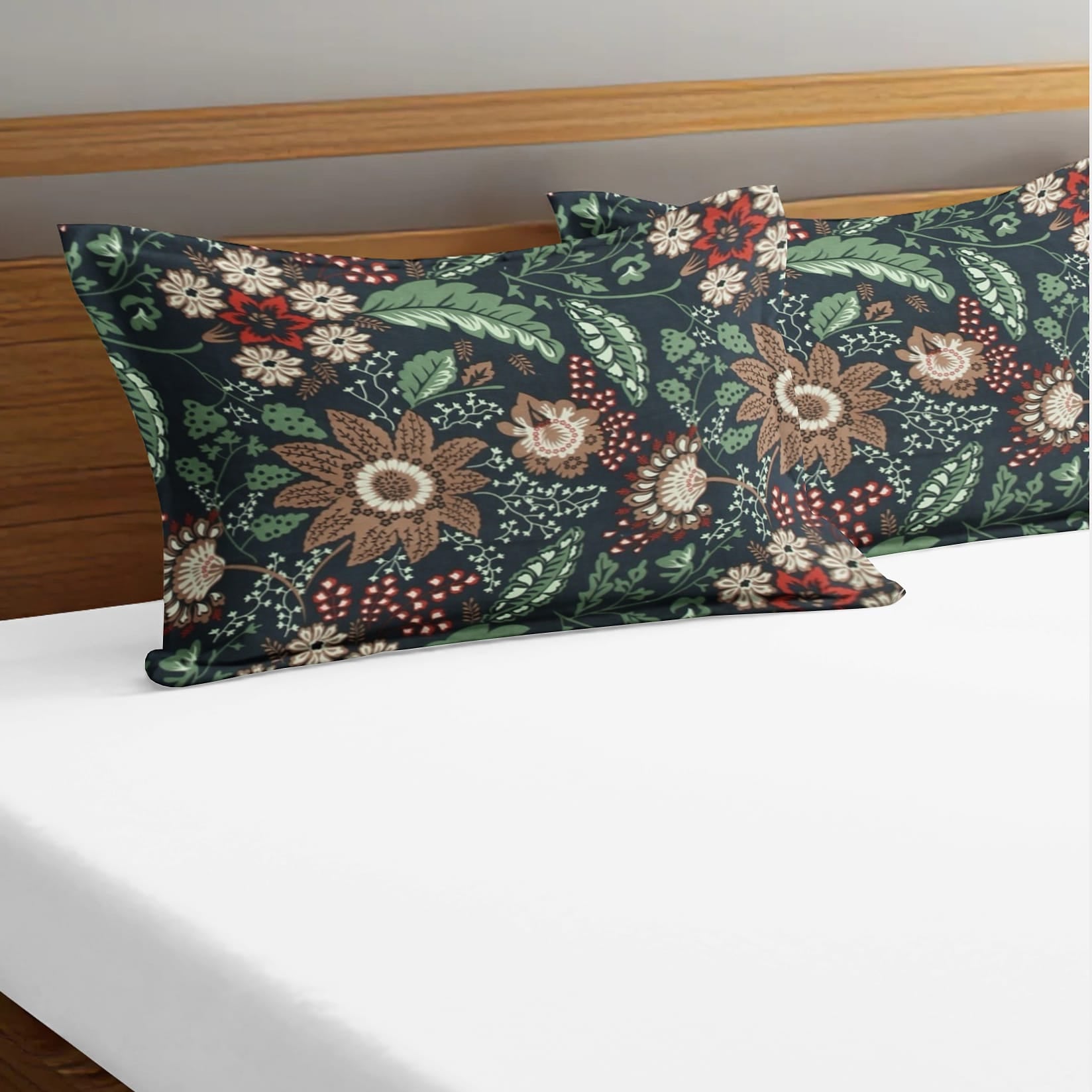 Printed Floral Set of 2 Pcs Pillow Cover - Multicolor
