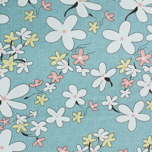 Cotton Floral Print 210 TC King Size Fitted Bedsheet In Multicolor