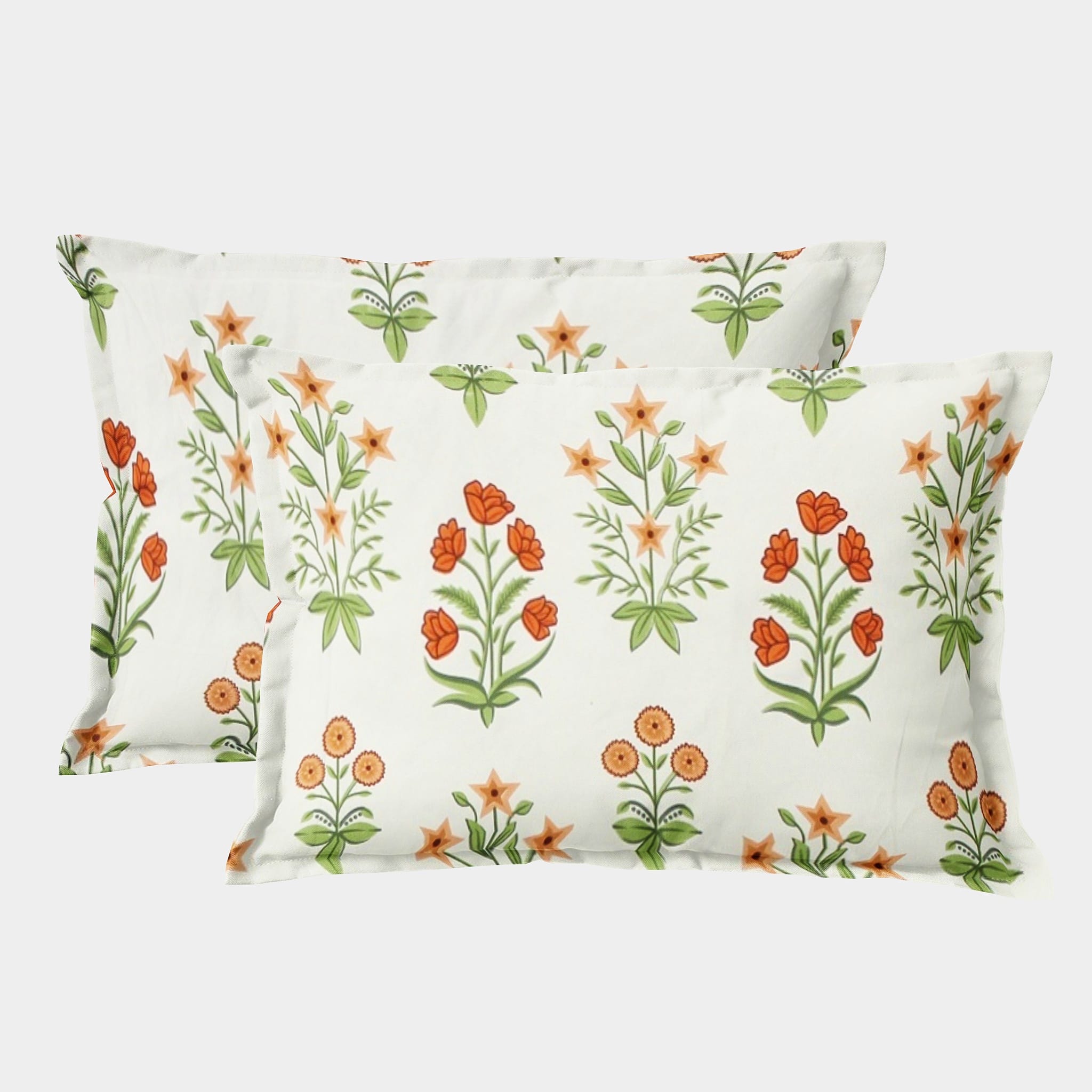 Printed Floral Set of 2 Pcs Pillow Cover - Multicolor