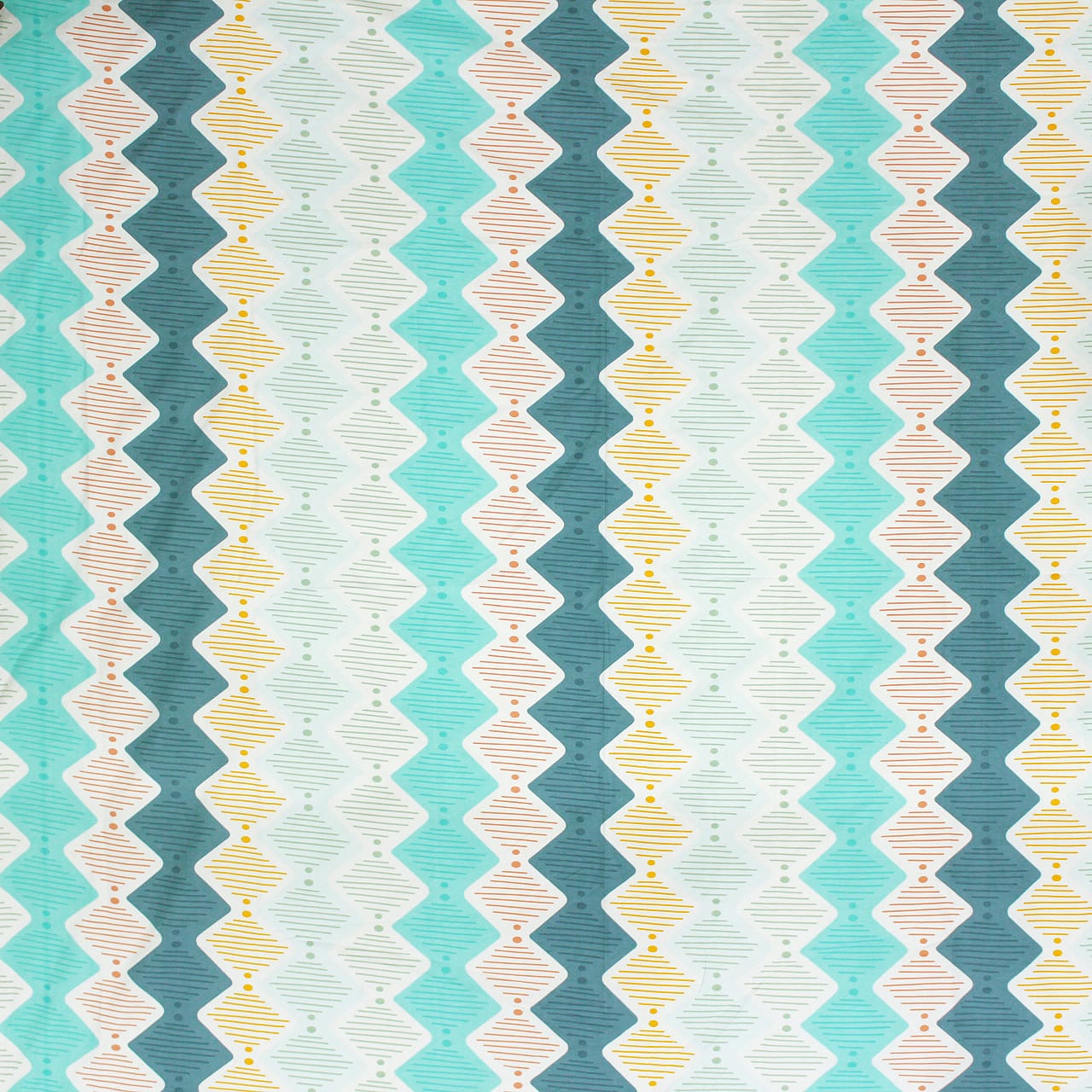 Geometrical 210 TC Flat Bedsheet -  Multicolor