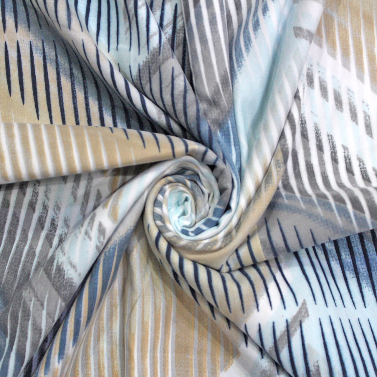 Stylish Multicolor 210 TC Cotton Geometrical Flat Bedsheet At Best Price