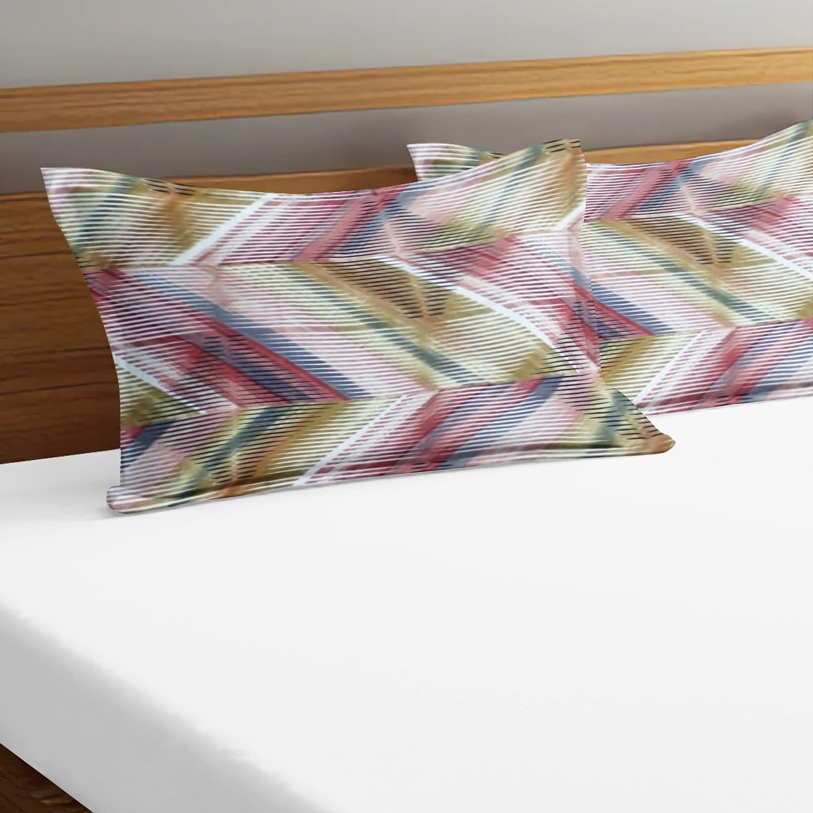Printed Floral Set of 2 Pcs Pillow Cover - Multicolor