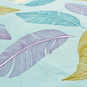 Aqua Floral 210 TC Cotton Fitted Bedsheet Set Design   