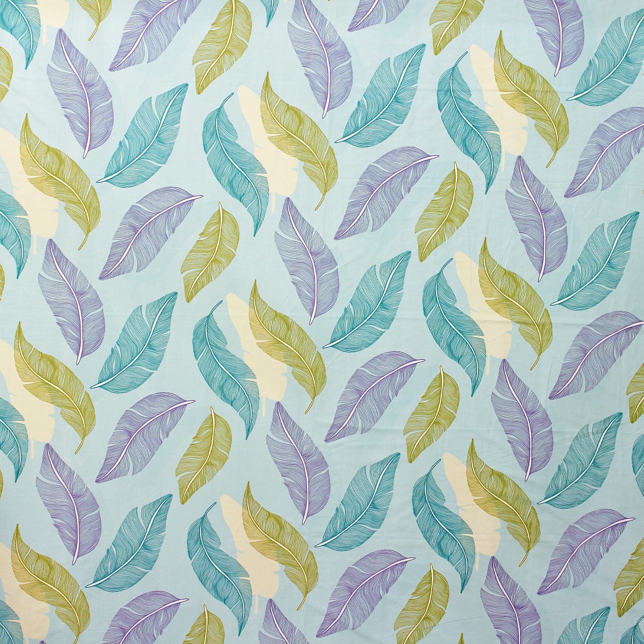 Close Up Aqua Floral 210 TC Cotton Fitted Bedsheet 