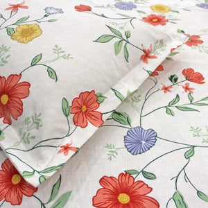 210 TC Cotton Fitted Bedsheet with Pillow Covers