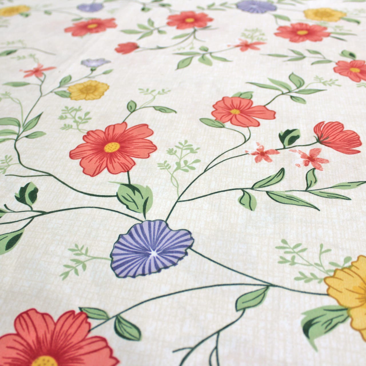 210 TC Cotton Fitted Bedsheet  Floral print Design