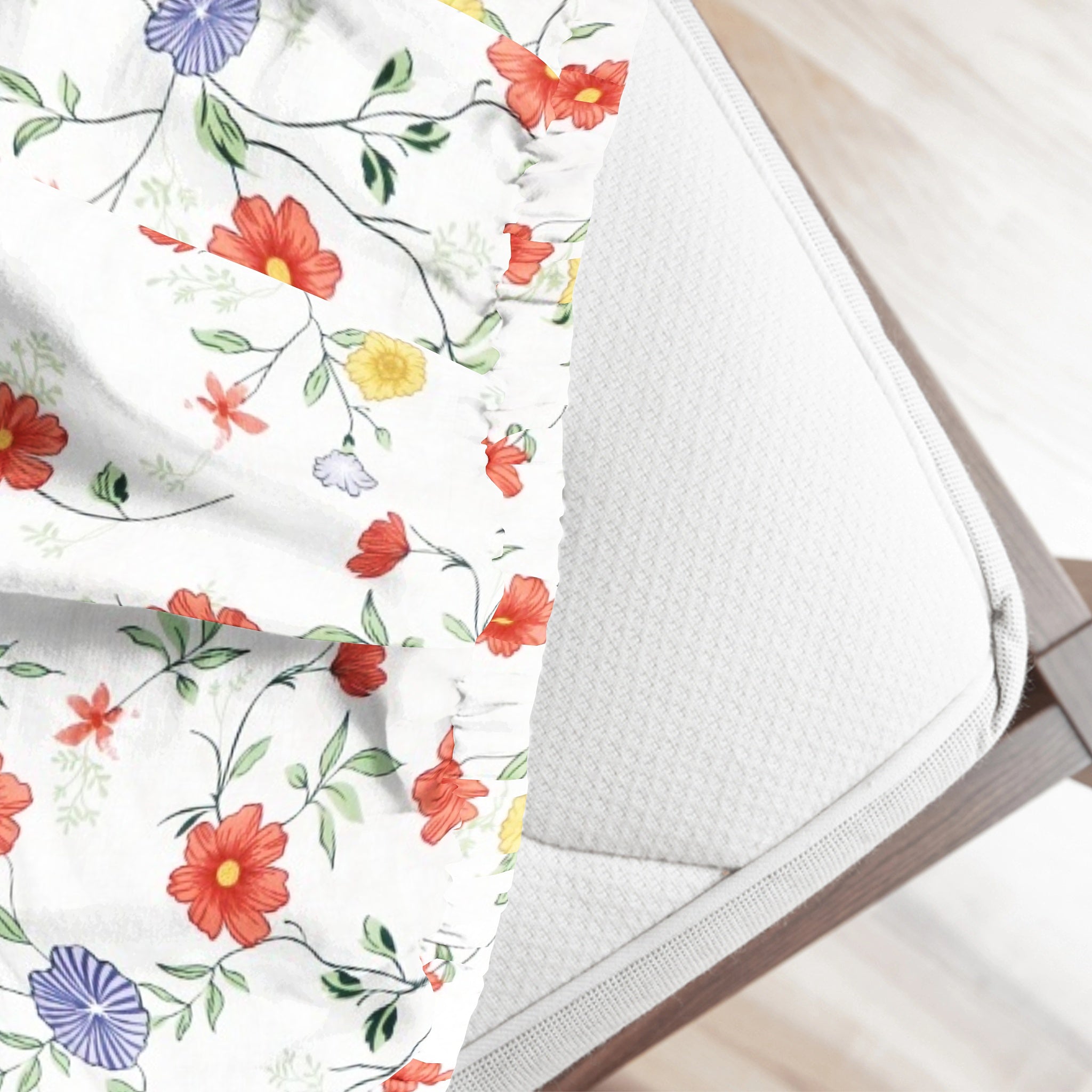 210 TC Cotton Fitted Bedsheet  elastic fit 