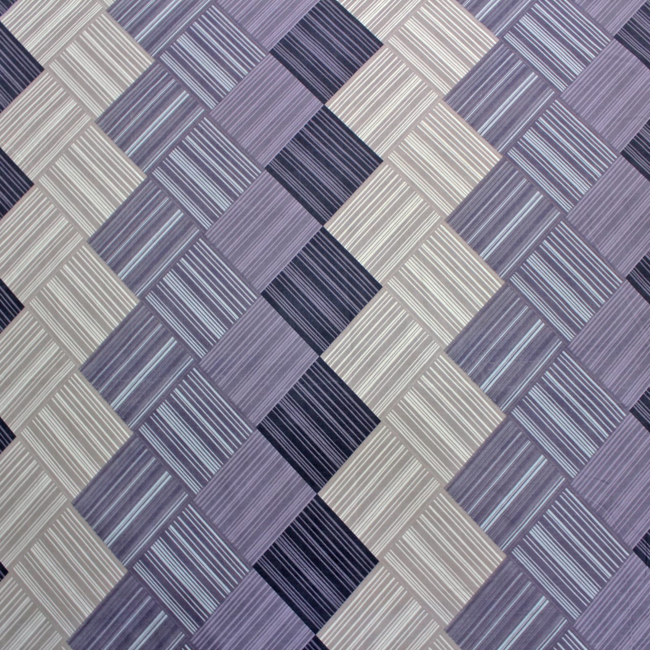 Geometrical 210 TC Fitted Bedsheet -  Purple
