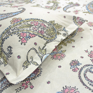 Close Up  Paisley 210 TC fitted bedsheet with Pillow Cover 