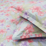A multicolor floral fitted bedsheet with pillow covers  