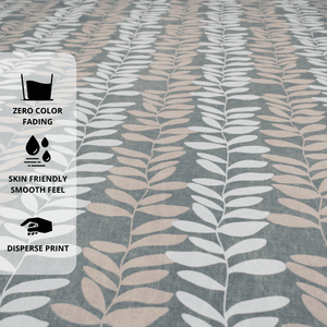 Close-up of damask 210 TC cotton fitted bedsheet