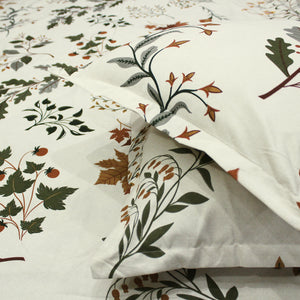 Floral 210 TC Cotton Bedsheet Set with Matching Pillow Covers