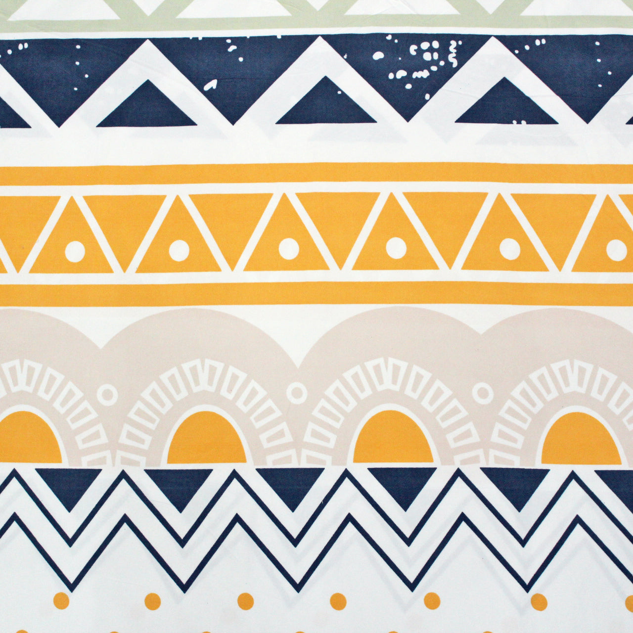 Full View Multicolor Geometric 210 TC Cotton Fitted Bedsheet  Design 