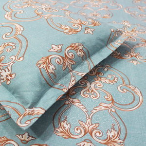 Close Up Damask 210 TC Fitted Bedsheet with Pillow Covers 