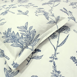 floral 210 TC flat bedsheet set with matching pillow covers