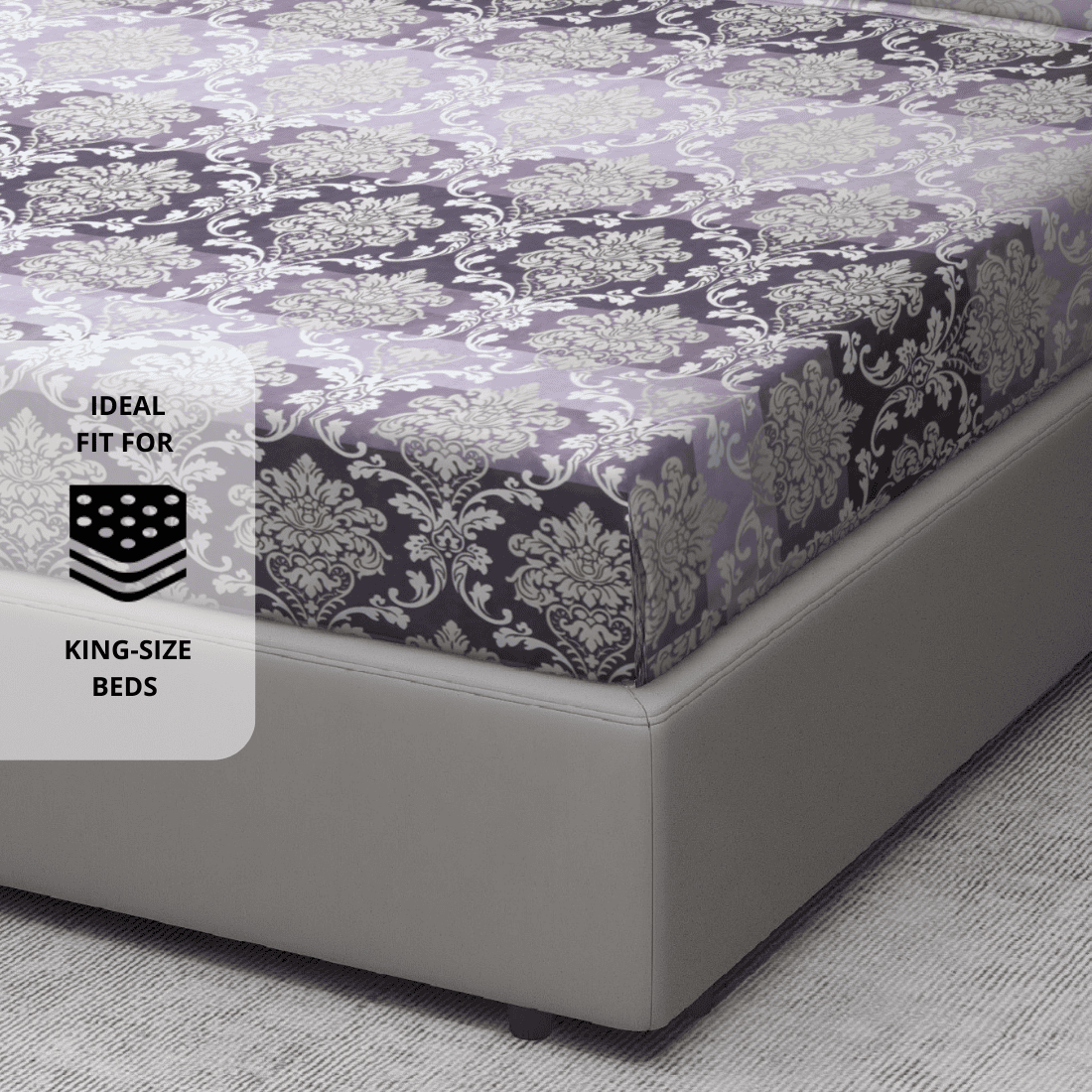 Luxury damask design cotton bedsheet 