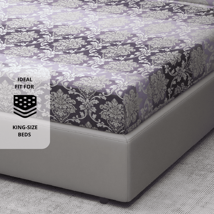 Luxury damask design cotton bedsheet 