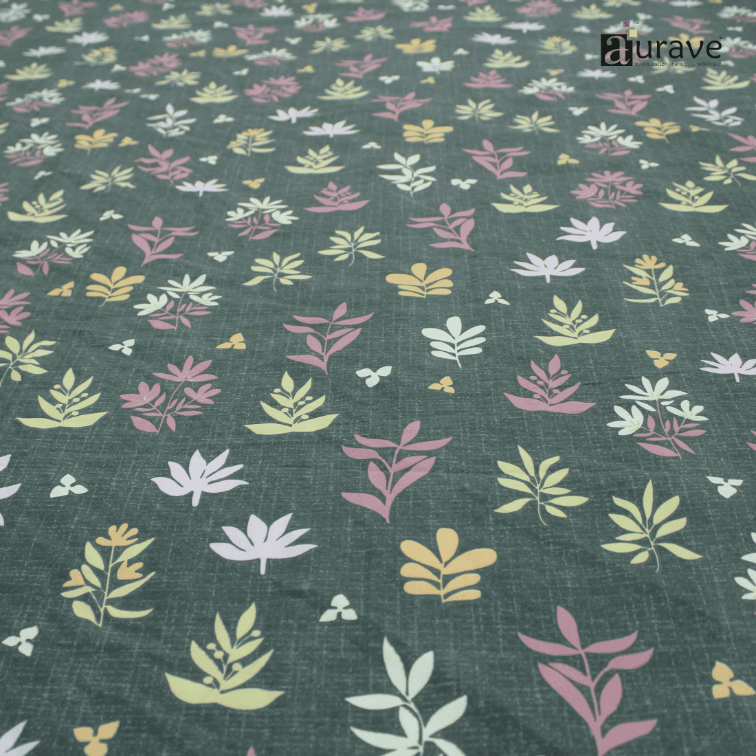 Full View Printed Floral Pillow Cover - Grey