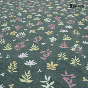 Full View Printed Floral Pillow Cover - Grey