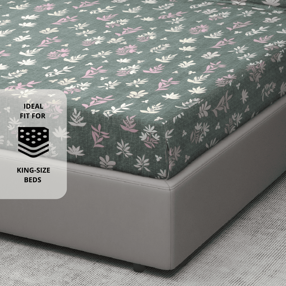 Floral 210 TC cotton bedsheet 