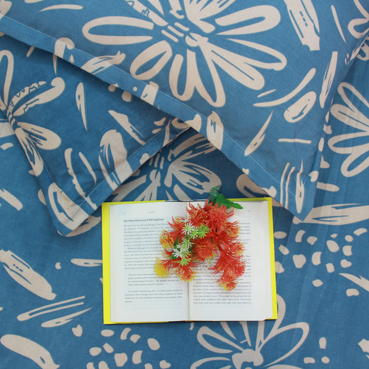 Floral Fitted Bedsheet with Pillow Covers