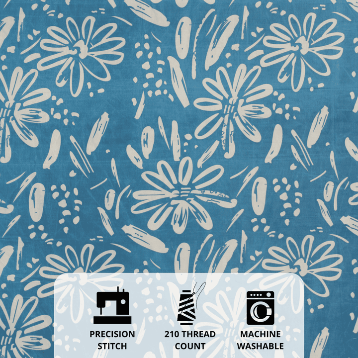 Close up of cotton bedsheet design