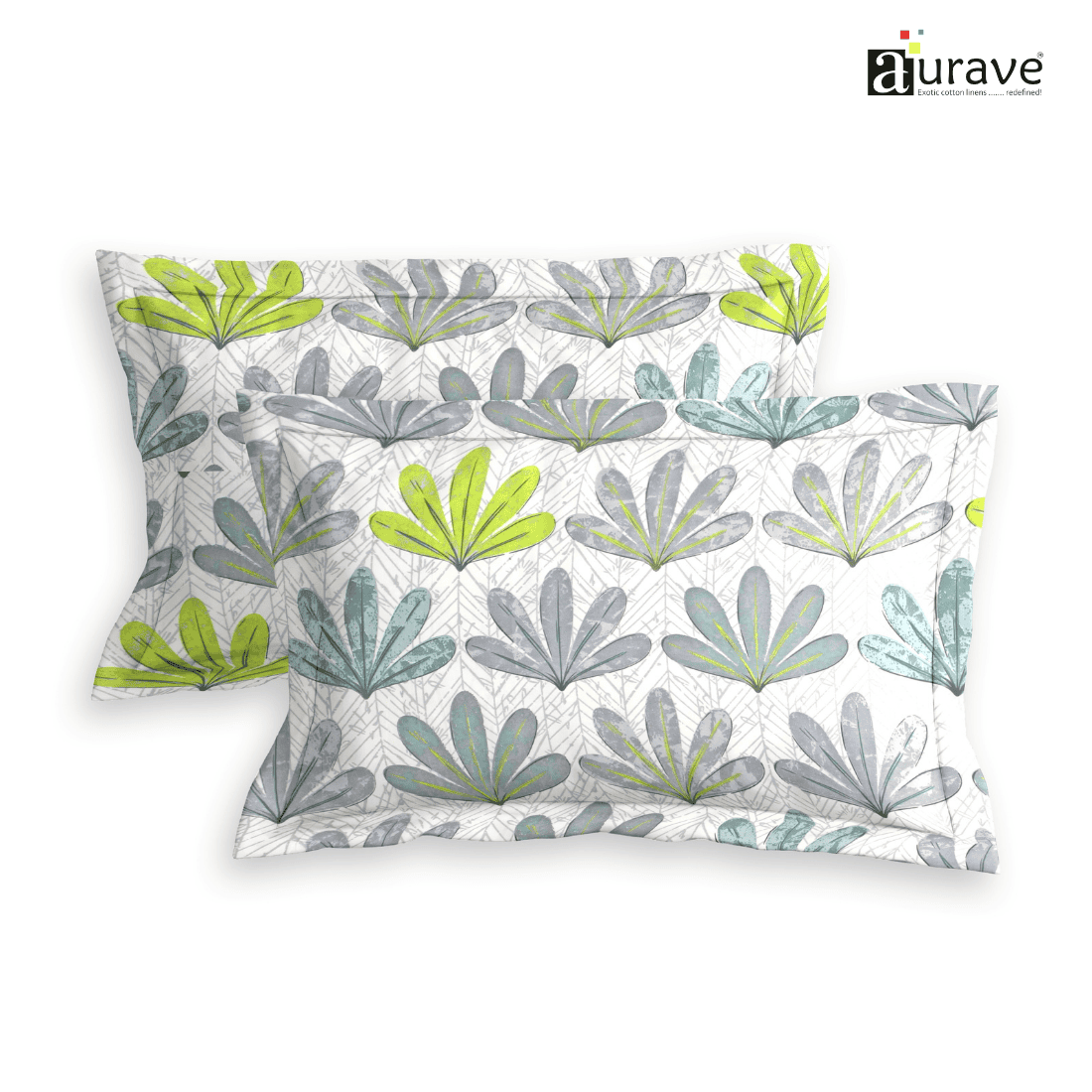 Printed Floral Set of 2 Pcs Pillow Cover - Multicolor