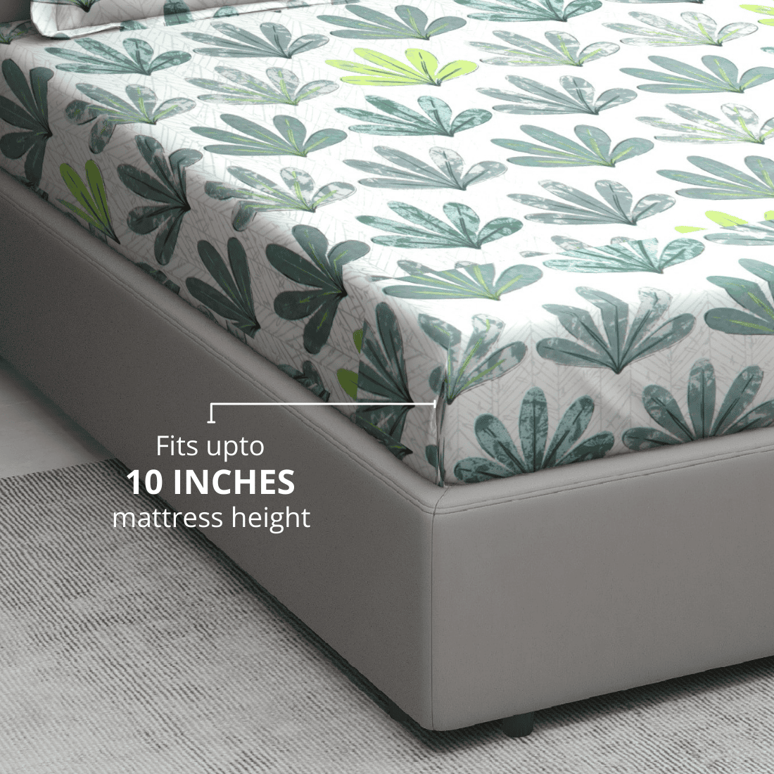 Multicolor floral 210 TC Fitted bedsheet 
