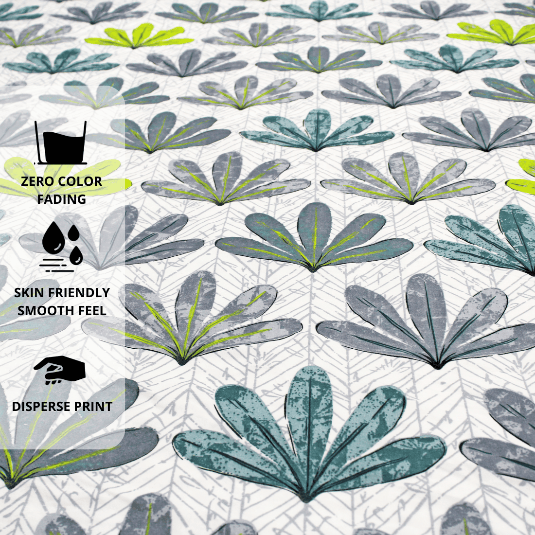 Multicolor floral 210TC Fitted bedsheet Design 
