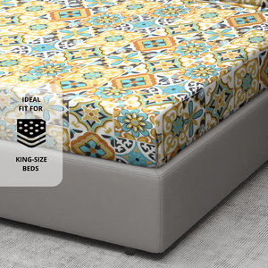 Floral 210 TC Flat bedsheet 