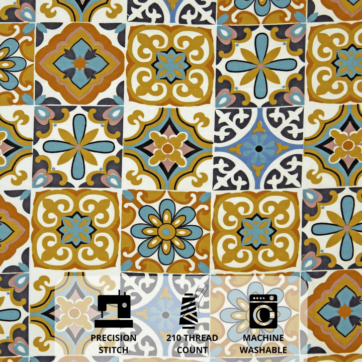 Full View Floral multicolor fitted bedsheet 