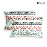 Printed Floral Set of 2 Pcs Pillow Cover - Multicolor