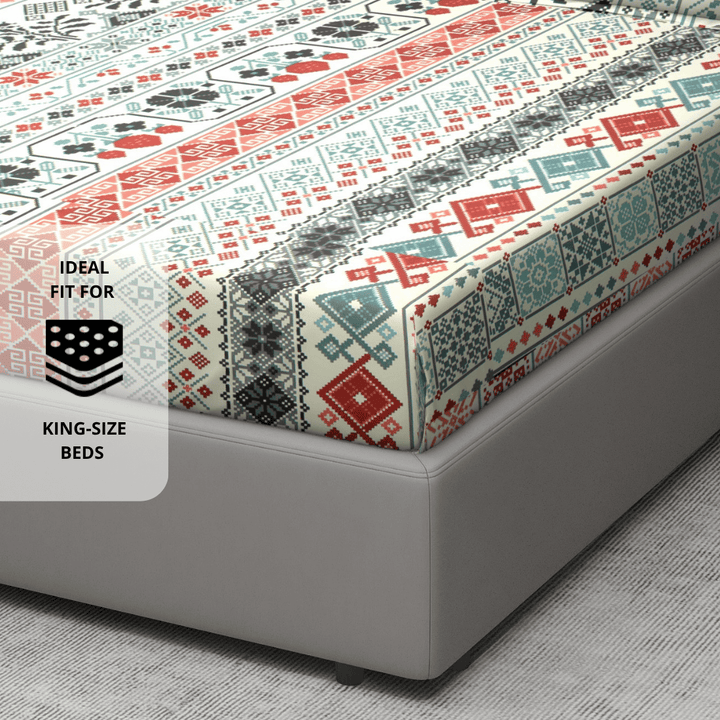 King size multicolor floral 210 TC flat bedsheet 