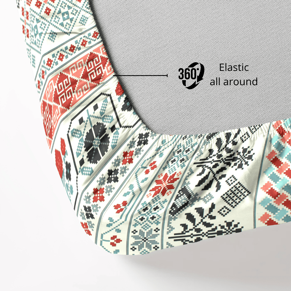 Elastic all around  Fitted Bedsheet 