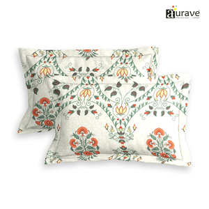Printed Floral Set of 2 Pcs Pillow Cover - Multicolor