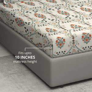 Fitted Bedsheet Fits Upto 10 Inches Mattress Height