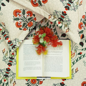 Close up Floral 210 TC Fitted bedsheet with Pillow Covers -  Multicolor