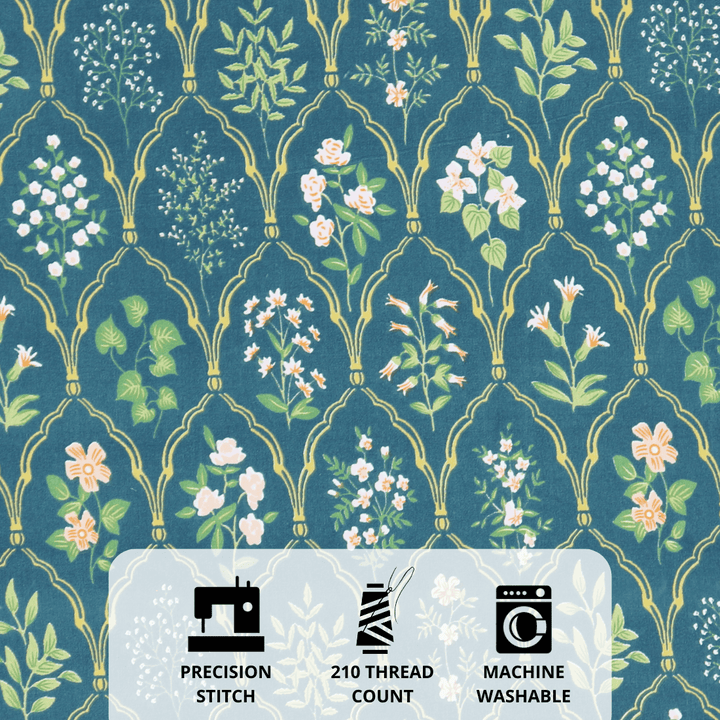 floral 210 TC flat bedsheet with pillow covers Design