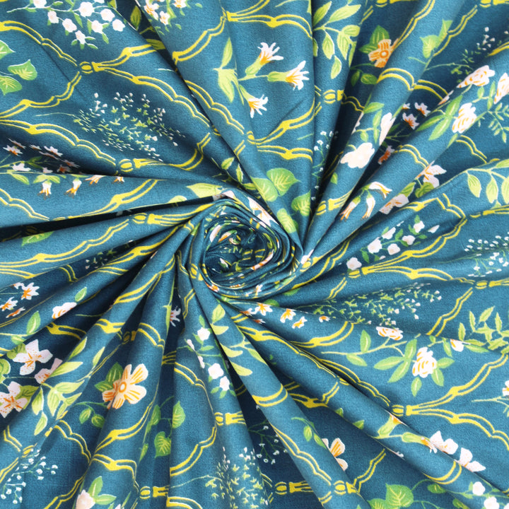 floral 210 TC flat bedsheet 