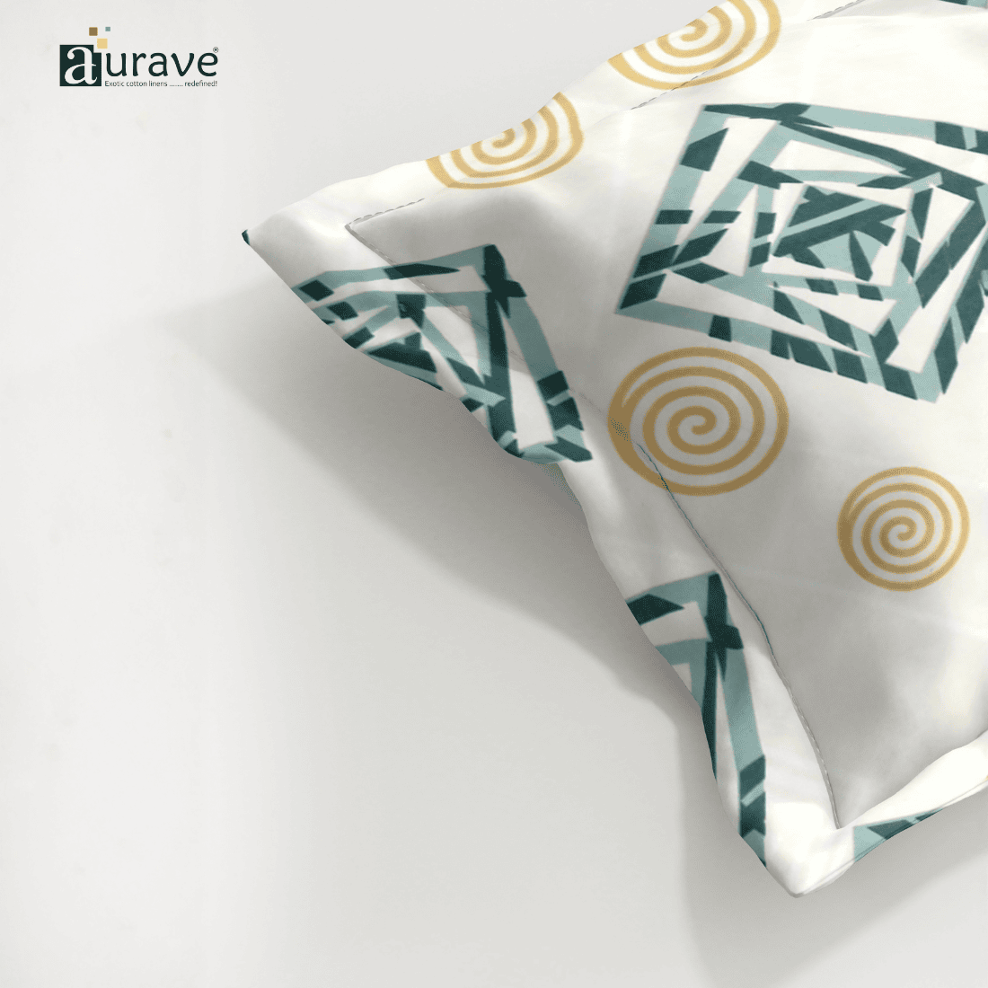 Printed Floral Pillow Cover - Beige