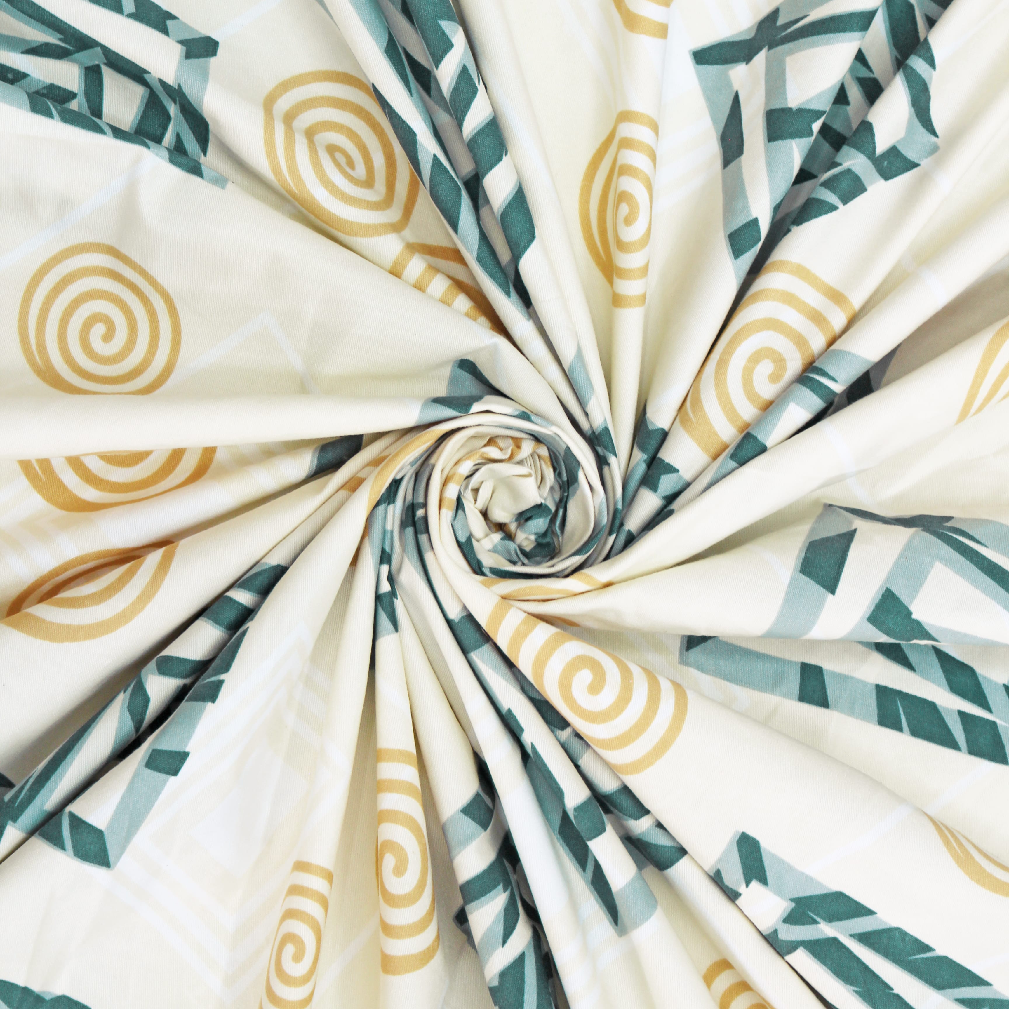 Geometrical 210 TC flat bedsheet