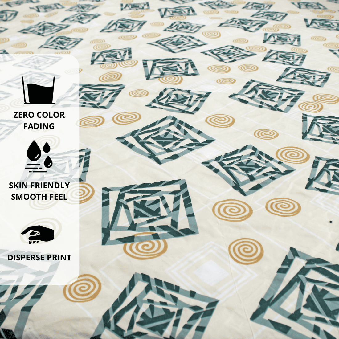 Full View Geometrical 210 TC Fitted bedsheet Design