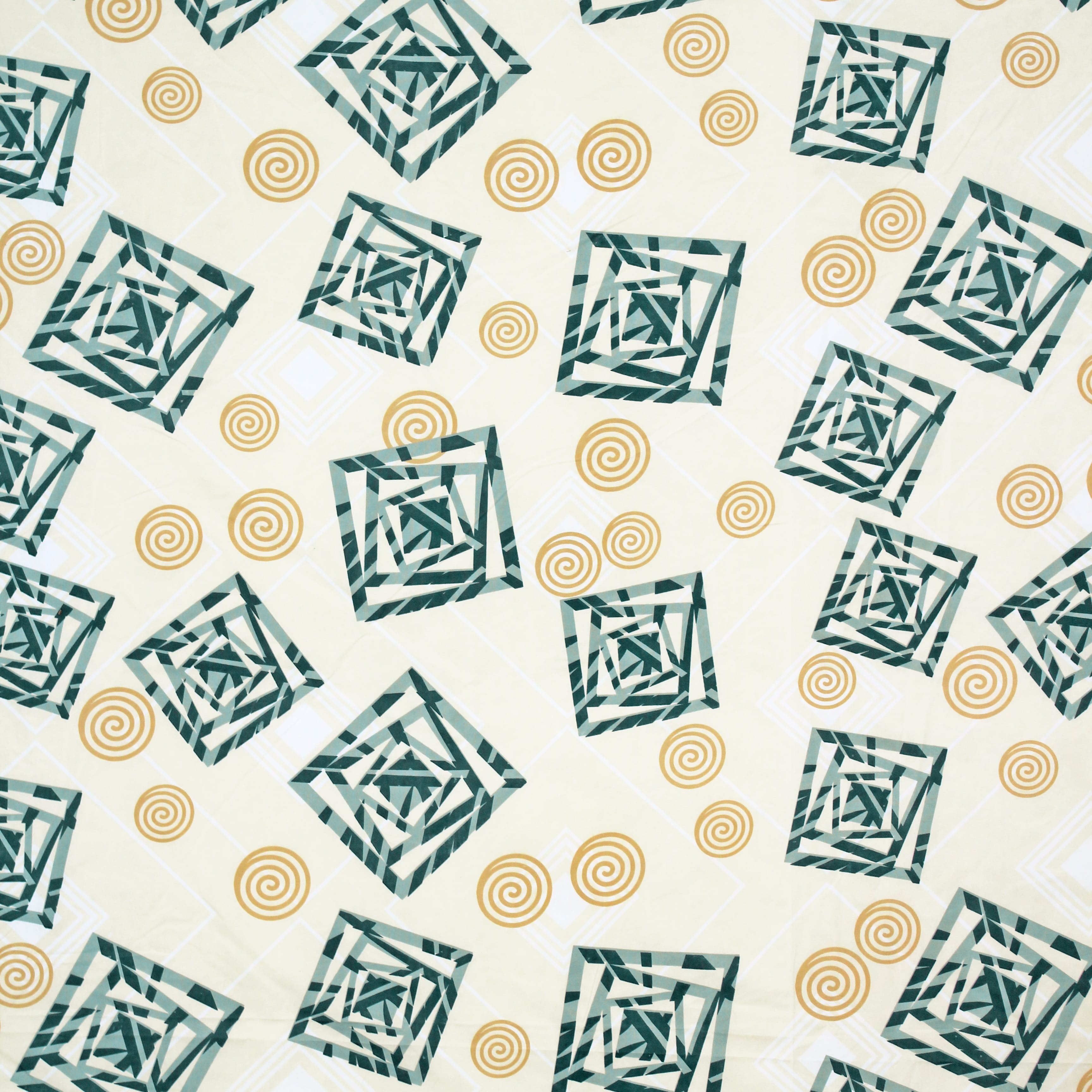 Full View Geometrical 210 TC Fitted bedsheet  Design