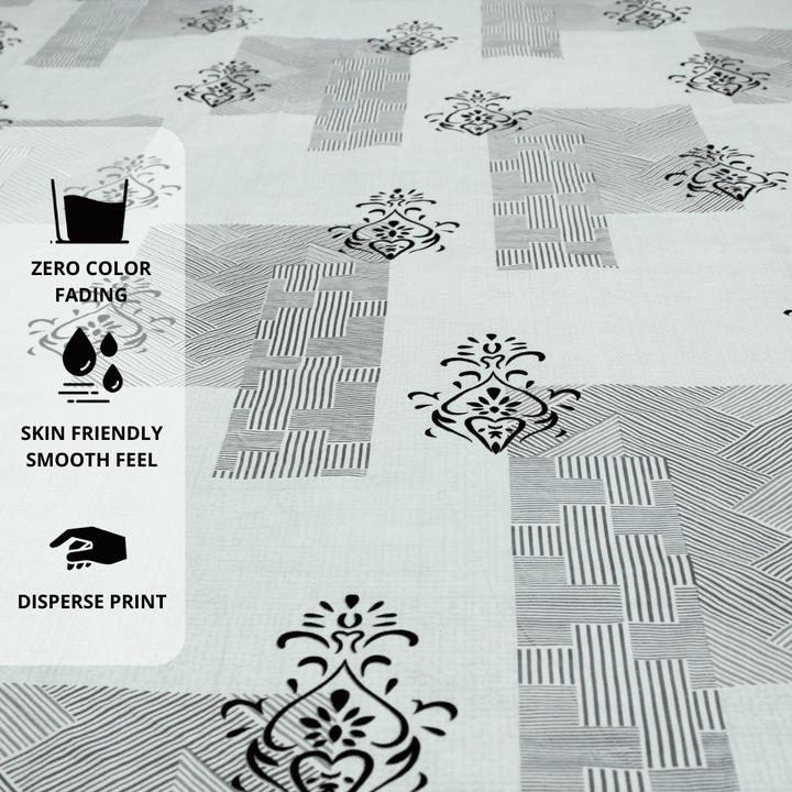 Damask 210 TC Fitted bedsheet Design 
