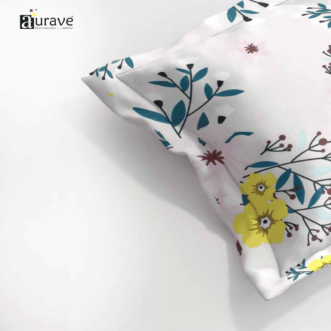 Printed Floral Set of 2 Pcs Pillow Cover - Multicolor