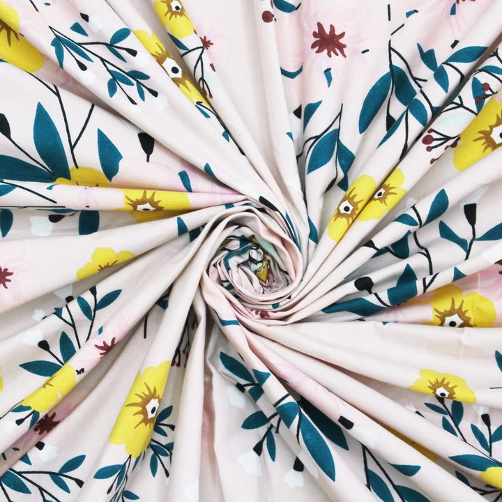 Floral 210 TC Flat bedsheet 
