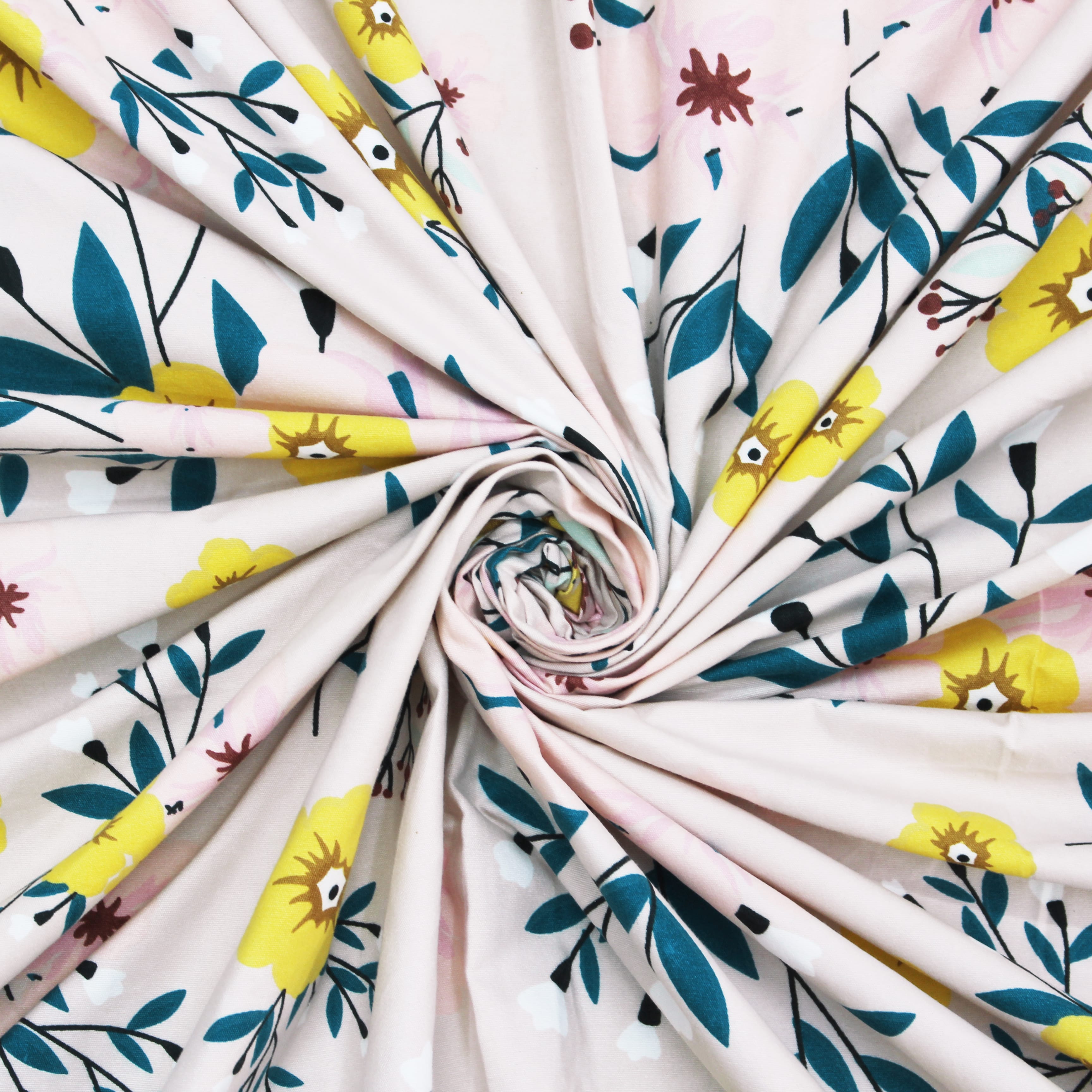 Floral 210 TC Fitted bedsheet 